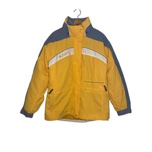 Women's Columbia Winter Coat Jacket Yellow Core Interchange Fleece Lined Large